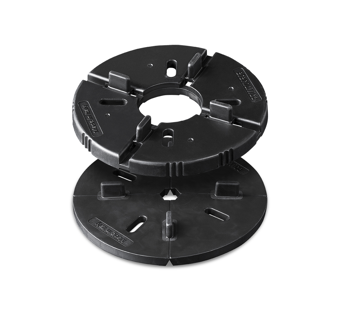 Supporto in gomma per pavimenti sopraelevati da esterno EH RUBBER 10+6